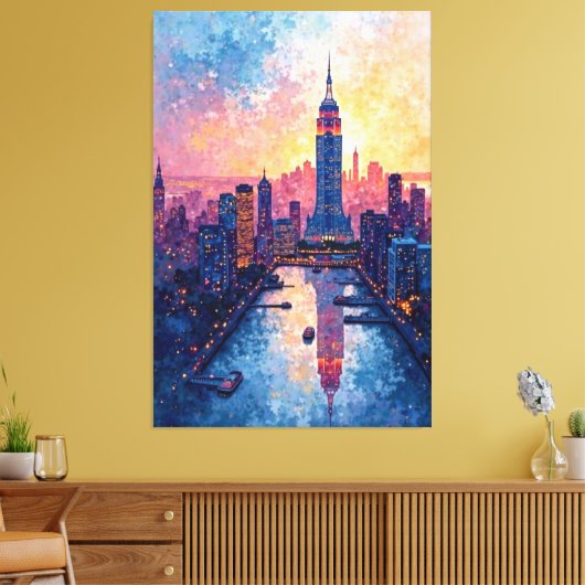 städtische Strahlung Leinwanddruck (Insitu (Wohnzimmer))