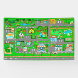 Städtische Straßen für Autos 3x5 Banner