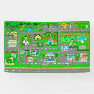 Städtische Straßen für Autos 3x5 Banner