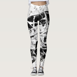 Städtische Straßenkunst Abstrakter zerbrochener Vi Leggings