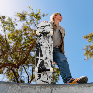 Städtische Straßenkunst Abstrakter zerbrochener Vi Skateboard
