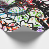 Städtische Straßenkunst Graffiti Kunstmuster Geschenkpapier (Ecke)