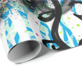 Städtische Straßenkunst Graffiti Kunstmuster  Geschenkpapier (Rolleneckpunkt)