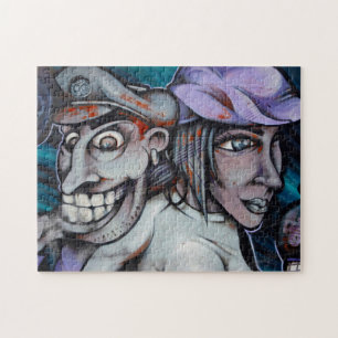 Städtische Straßenkunst Madrid. Puzzle