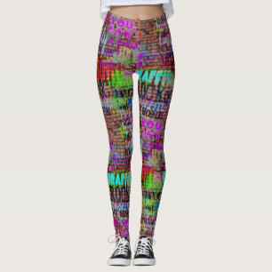 Städtische Street Art Graffiti Leggings