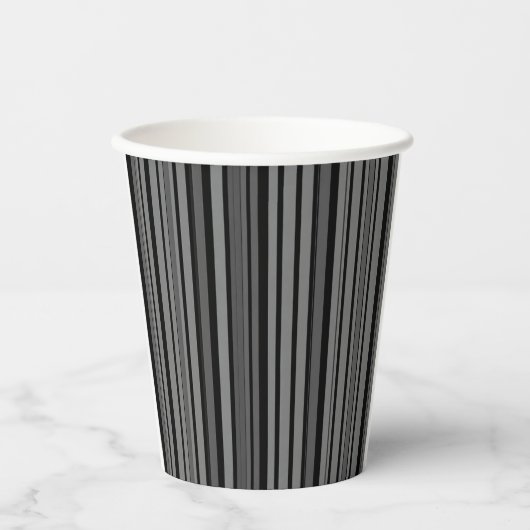 Städtische Stripe Papier Cup - Sleek. Modern. Wese Pappbecher (Vorderseite)