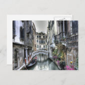 Städtische Szene in Venedig Postkarte (Vorne/Hinten)