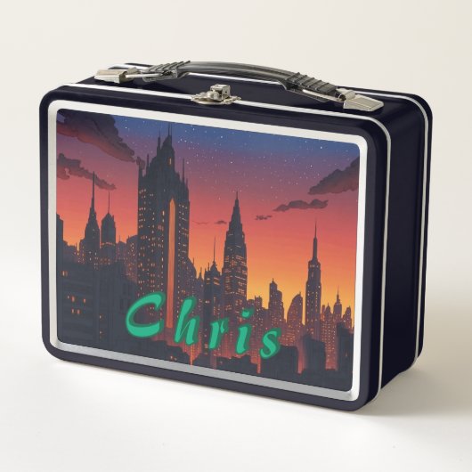 Städtische Twilight Skyline Lunch Box - Futuristis (Vorderseite)