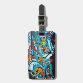 Städtische U-Bahn-Graffiti Gepäckanhänger (Vorderseite vertikal)