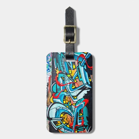 Städtische U-Bahn-Graffiti Gepäckanhänger (Vorderseite vertikal)