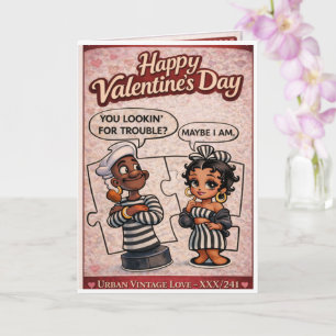 Städtische Vintage-Liebe Lustige Valentinstagskart Karte