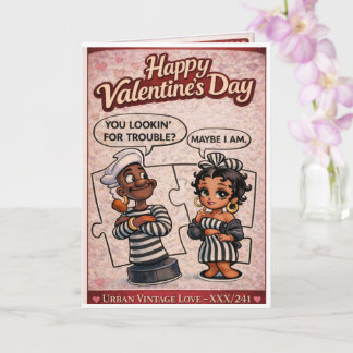 Städtische Vintage-Liebe Lustige Valentinstagskart Karte
