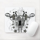 Städtische Weightlifter-Illustration Mousepad (Mit Mouse)