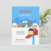 Städtische Weihnachtsmappe Gesenkkarte Feiertagskarte (Stehend Vorderseite)