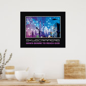 Städtische Wolkenkratzer motivierend Plakatdruck Poster (Küche)