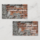Städtische Ziegelstein-Graffiti Visitenkarte (Vorne/Hinten)