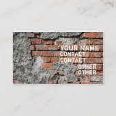 Städtische Ziegelstein-Graffiti Visitenkarte (Rückseite)