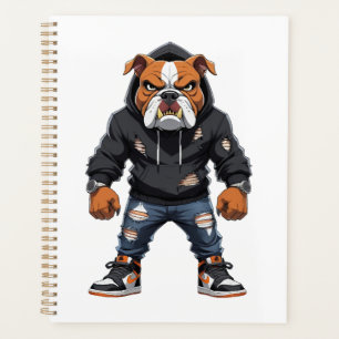 Städtischer Alpha Bulldogge � Street Style Maskott Planer