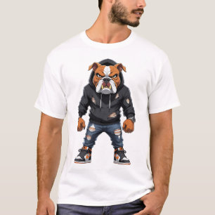 Städtischer Alpha-Bulldogge � Street-Style-Maskott T-Shirt
