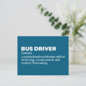 Städtischer Busfahrer - Zitat Postkarte (Stehend Vorderseite)