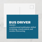Städtischer Busfahrer - Zitat Postkarte (Vorne/Hinten)