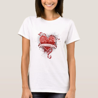 Städtischer Chic-glückliches Valentinstag-Herz T-Shirt