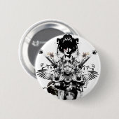 Städtischer Cowboy - rockstar - Knopf Button (Vorne & Hinten)