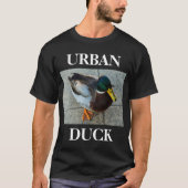 Städtischer Enten-Schwarz-T - Shirt (Vorderseite)