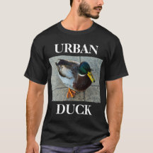 Städtischer Enten-Schwarz-T - Shirt