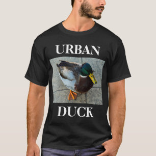 Städtischer Enten-Schwarz-T - Shirt