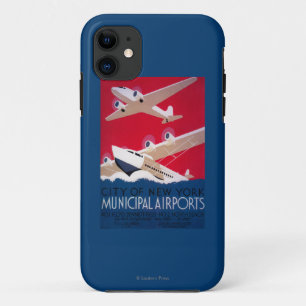 Städtischer Flughafen-Vintages Plakat New York Case-Mate iPhone Hülle