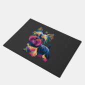 Städtischer Graffiti-Hund Fußmatte (Schrägansicht)