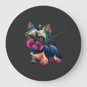 Städtischer Graffiti-Hund Große Wanduhr