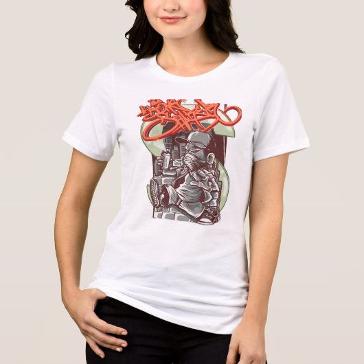 Städtischer Graffiti-Künstler 1 Tri-Blend Shirt (Vorderseite)