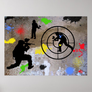 Städtischer GuerillaPaintball Poster
