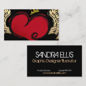 Städtischer Herz-Designer Visitenkarte (Vorne/Hinten)