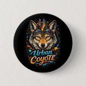 Städtischer Kojote Button (Vorderseite)