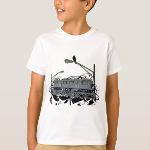 Städtischer künstlerischer illustrierter EL-Zug T-Shirt