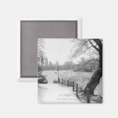 Städtischer Park mit ruhiger See Magnet (Vorderseite/Rückseite)