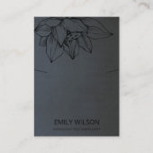 STÄDTISCHER SCHWARZ AUF SCHWARZEM LOTUS EINFACHER VISITENKARTE (Vorderseite)