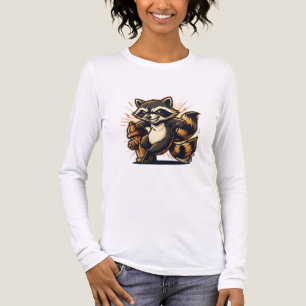 Städtischer Straßenkämpfer Waschbär Hydrant Lange Tri-Blend Shirt