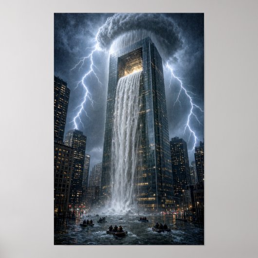 Städtischer Wasserfall Poster (Vorne)