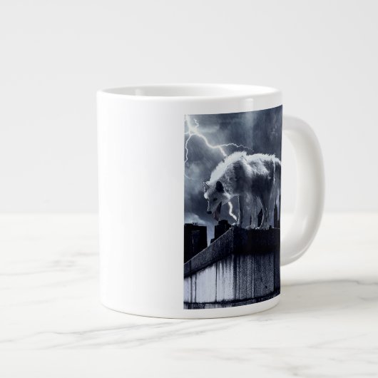 Städtischer Wolf Jumbo-Tasse (Vorderseite Rechts)