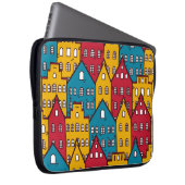 Städtisches abstrakt: Vintages Stadtbild Laptopschutzhülle (Vorne Rechts)