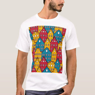 Städtisches abstrakt: Vintages Stadtbild T-Shirt
