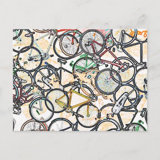 städtisches Artfahrradmuster Postkarte (Vorderseite)