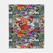 Städtisches dynamisches Straßenkunst Fleecedecke (Vorderseite)