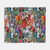 Städtisches dynamisches Straßenkunst Fleecedecke (Vorderseite (Horizontal))