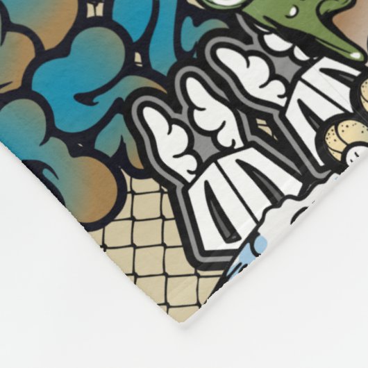 Städtisches dynamisches Straßenkunst Fleecedecke (Ecke)