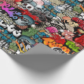 Städtisches dynamisches Straßenkunst Geschenkpapier (Ecke)